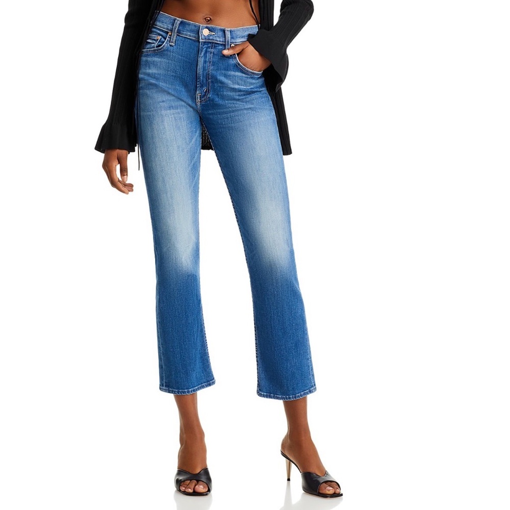MOTHER Mid Rise Rider Ankle Jeans in Lhasa Love